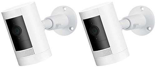 Adjustable Metal Mount with Universal Screw compatible with Ring Stick Up Cam Wired HD and Battery Cam - Extra flexibility for your Ring Camera (2 Pack, White)