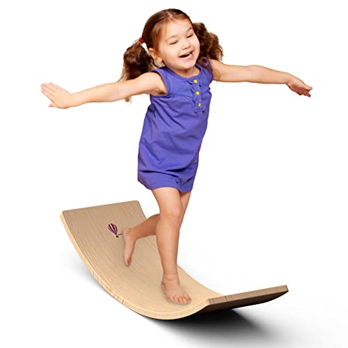 Orbrium Multi-Activity Curvy Play Board Compatible with Waldorf Balance Board Rocker Children's Stool