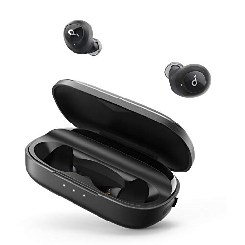 Soundcore Liberty True Wireless Earbuds, 100 Hour Playtime, Graphene Sound, Fast Charging, Secure Fit, Bluetooth 5, Easy Pairing, Sweatproof True Wireless Earbuds with Smart AI, Stereo Handsfree Calls, Black