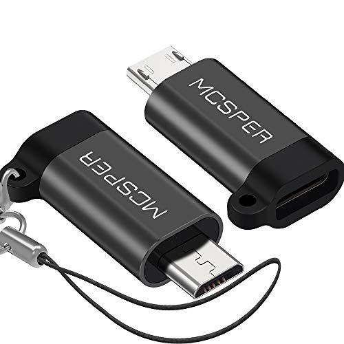 USB C to Micro USB Adapter (4 Pack),Type C Female to Micro USB Male Convert Connector with String Charge & Data Sync Compatible Samsung Galaxy S7 Edge S6 S4, LG Nexus 5 4, Motorola Moto G6 Play(Black)