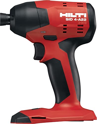 Hilti SID 4-A22 Cordless Impact Driver, Compact 1/4" Impact Driver for Medium-Duty Drilling and Driving in Wood, Metal and Other Materials, Tool only (2141090)