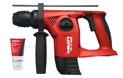 Hilti TE 4-A22 Cordless Rotary Hammer, Compact D-Grip Rotary Hammer with Superior Hangling in Serial Applications, for Concrete and Masonry, Tool Body Only (2149910)