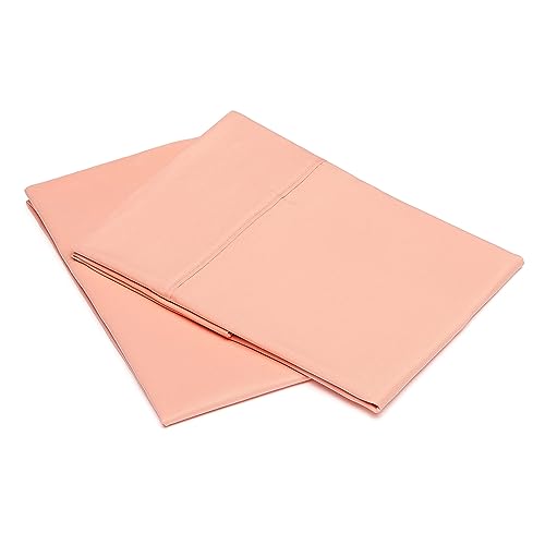 AmazonBasics Light-Weight Microfiber Pillow Cover - 2-Pack, Standard, Peachy Coral