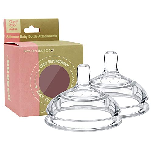 Haakaa Gen. 3 Silicone Baby Bottle Anti-Colic Nipples S Size (0m+, 2-Pack)