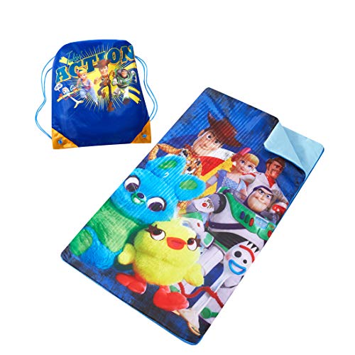 Disney Toy Story 4 Sling Bag and Cozy Lightweight Sleeping Bag, 46” L x 26” W, Ages 3+