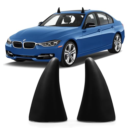 YGMONER Car 3D Devil Horns Sticker (Easy to Find Car in The Parking Lot) Halloween Car Roof Decor Elasticity Foam Bull Horns (Classic Black)