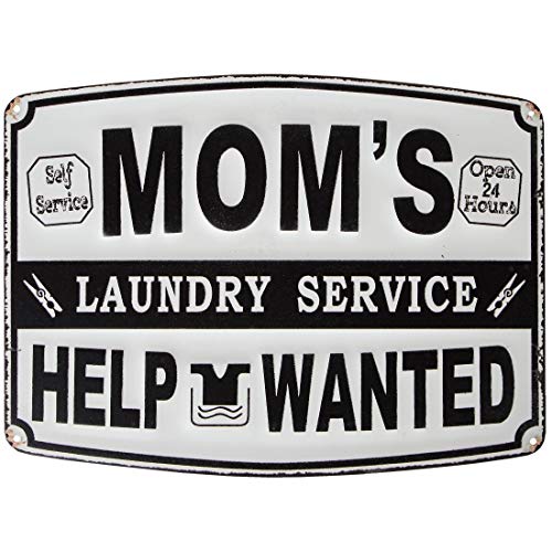 Lily's Home Lustiges Metallschild zum Aufhängen mit Aufschrift "Mom's Laundry Room", Geschenk für Mutter