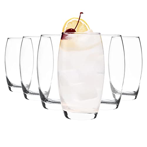 LAV Highball Glass / Tumbler Water Glasses / Juice Drinking Glasses / Tall Drinking Glasses / Set of 6 Glasses / 510 cc