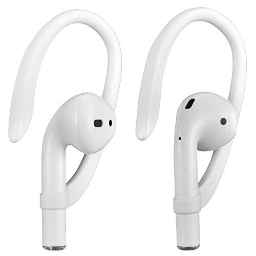 ICARERSPACE Ear Hooks Compatible with Apple AirPods 1, 2, 3 and Pro, Anti-Slip Sports Ear Hooks Designed for AirPods 1, 2, 3 and Pro - White