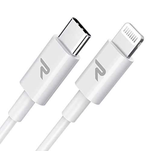 RAMPOW Cable iPhone USB C, Cable iPhone【MFi Certifié C94】, Cable USB C vers Lightning 1M, Cable iPhone Charge Rapide iPhone Chargeur PD 3.0 pour iPhone 14/13/12/11/Pro Max/XS/XR/X, iPad- Blanc