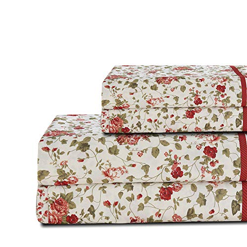 Bedlifes Bettwäsche-Set mit tiefen Taschen, Bettlaken und Spannbetttuch und Kissenbezug, 100 % Mikrofaser King 4