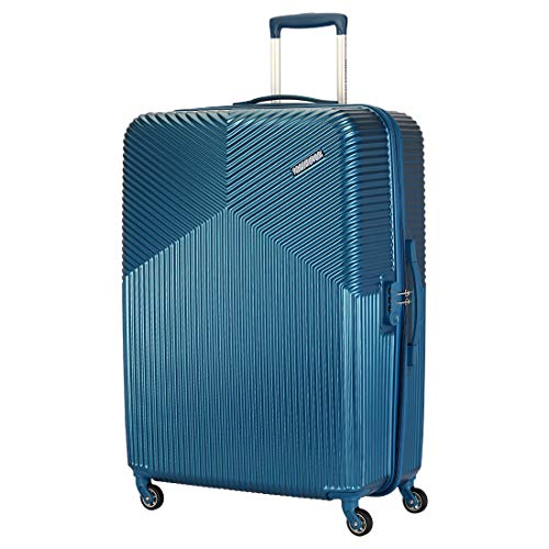 American Tourister Georgia Polycarbonate 79 cms Moonlight Blue Hardsided Check-in Luggage, Moonlight Blue, Hardside Luggage with Spinner Wheel
