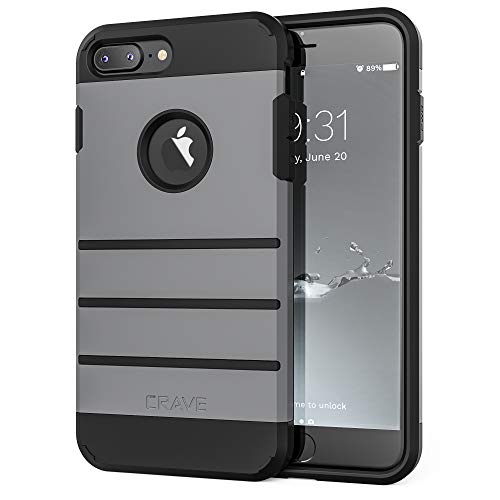 Crave iPhone 8 Plus Case, iPhone 7 Plus Case, Strong Guard Protection Series Case for Apple iPhone 8/7 Plus (5.5 Inch) - Slate