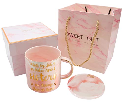 Tergi Sister Gifts - Gifts for sister - Side by Side or Miles Apart, Sisters Will Always