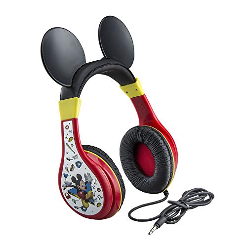 Mickey Mouse Kids Headphones for Kids Adjustable Stereo Tangle-Free 3.5Mm Jack Wired Cord Over Ear Headset for Children Parental Volume Control Kid Friendly Safe Perfect for School Home Travel (140)
