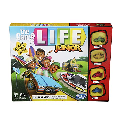 The Game of Life Junior Board Game for Ages 5 and Up, Game for 2-4 Players, Family Board Games for Kids, Gifts for Kids (English)
