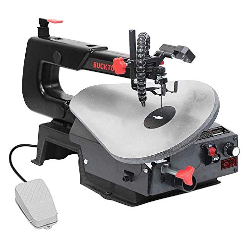 BUCKTOOL 16-inch Variable Speed Scroll Saw Band saw for woodworking with Pedal Switch Cast Iron Work Table