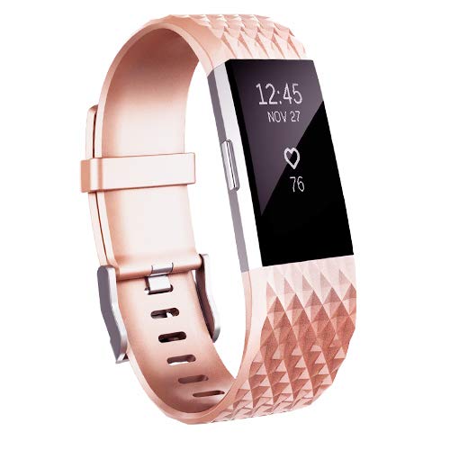 ZEROFIRE Bands Compatible for Fitbit Charge 2, Replacement Adjustable Sport Bands for Charge 2 Heart Rate Fitness Wristbands, Women Men, Small and Large
