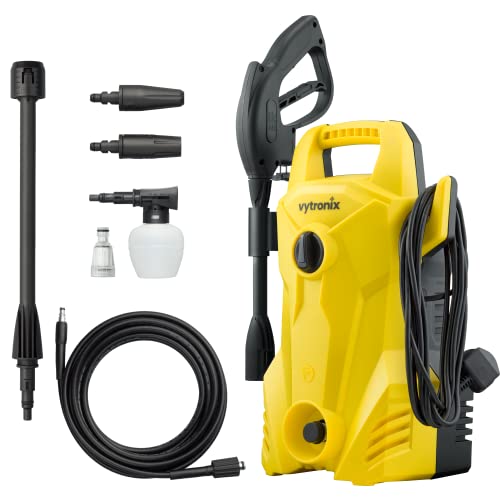 VYTRONIX PW1500 Powerful Electric Pressure Washer 1400W | Jet Wash | High-Performance Power Cleaner for Car, Home, Patio and Garden Furniture | 105 Bar Water Jet