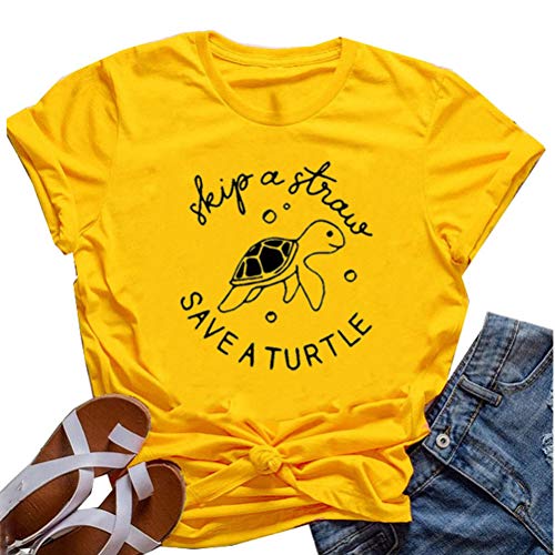 YourTops Women Turtle Graphic Cute T-Shirt