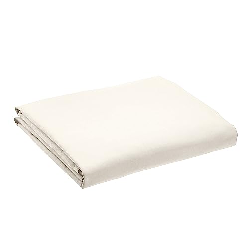 Amazon Basics Lightweight Ruffled Bed Skirt, Classic Style, Soft and Stylish 100% Microfiber with 16" drop-Queen, Solid, Off White