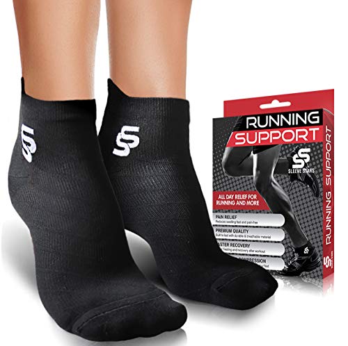 Sleeve Stars Chaussettes de Running Hommes et Femmes, Chaussettes de Compression Courtes, Chaussettes pour Course A Pied