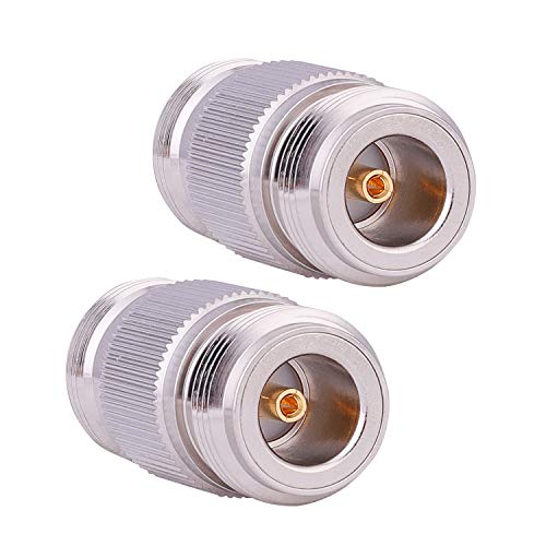 XRDS -RF 2PCS N Female to N Female Coax Cable Adapter Barrel Connectors Double Connector Plug (NOT for TV)