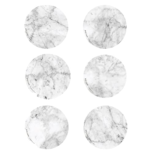 Peel-and-Stick Non-Slip Stickers for Bathtubs - Child-Friendly Bath Essentials, Simple Installation & Maintenance, Stylish Design, Secure Grip - Set of 6 (Marble)