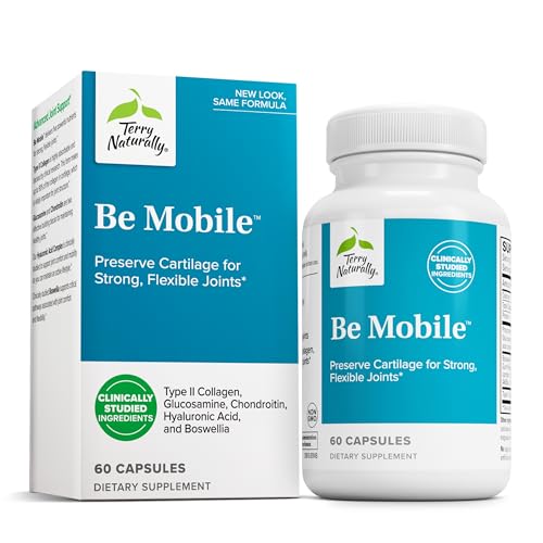 Terry Naturally Be Mobile - Collagen Supplement for Joint Health Support - Dietary Supplement with Boswellia Extract & Type II Collagen - Lower Back & Knee Support Supplement - 60 Capsules