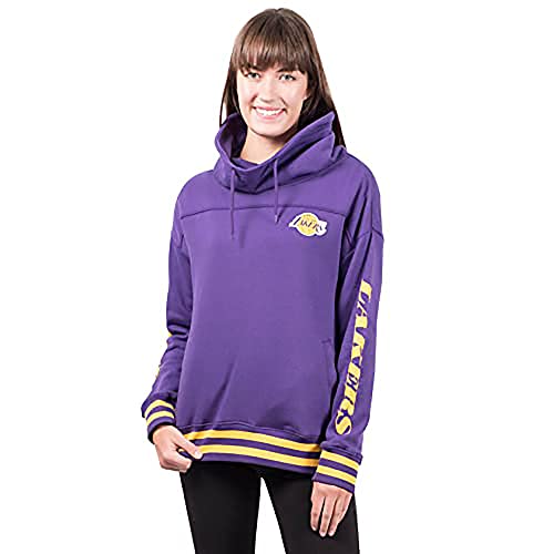 Ultra Game NBA Women's Fleece Pullover Sweatshirt Funnel Neck