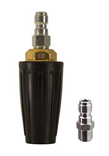 DailyFix Turbo Nozzle Pressure Washer - Up to 3600 psi & 212ºF / 100ºC - Rotating Pressure Washer Accessories - 3.0 GPM & 3.0 Orifice - Quick-Connect Plug 1/4" (Black)