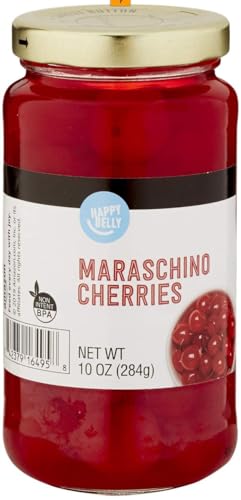 Amazon Brand - Happy Belly Marashino Cherries, 10 Oz
