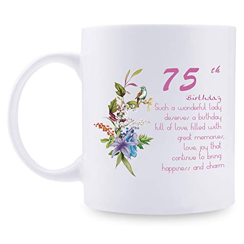 75th Birthday Gifts for Women - 1946 Birthday Gifts for Women, 75 Years Old Birthday Gifts Coffee Mug for Mom, Wife, Friend, Sister, Her, Colleague, Coworker - 11oz