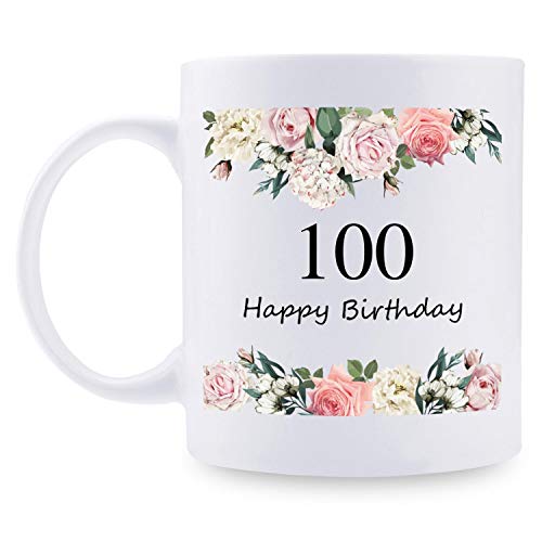 100th Birthday Gifts for Women - 1921 Birthday Gifts for Women, 100 Years Old Birthday Gifts Coffee Mug for Mom, Wife, Friend, Sister, Her, Colleague, Coworker - 11oz