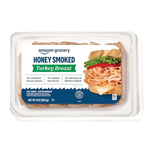 Amazon Grocery, Sliced Honey Smoked Turkey Breast, 9 Oz (Previously Fresh Brand, Packaging May Vary)