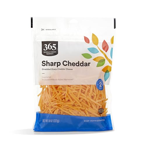 365 by Whole Foods Market, Sharp Cheddar Cheese Shreds, 8 Ounce