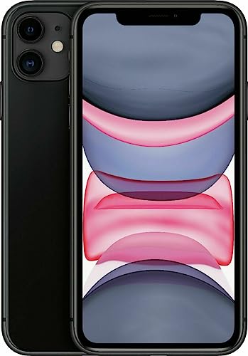 Apple iPhone 11, 128GB, Black - Fully Unlocked (Renewed)
