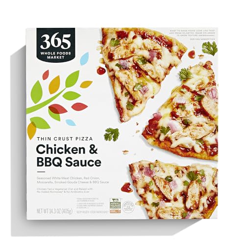 365 by Whole Foods Market, Pizza Thin Crust Barbeque Chicken, 14.3 Ounce