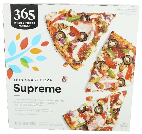 365 by Whole Foods Market, Pizza Thin Crust Supreme, 14.5 Ounce