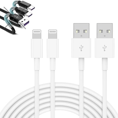 QZIIW 2 Pack [Apple MFI Certified],iPhone Fast Charger Cable 3 FT,USB to Lightning Cable 3 Foot Fast Charge Data Transfer 3 Feet Power Cord for iPhone 14 13 12 11 Pro Max Mini XR XS X 9 8 7Plus ipad