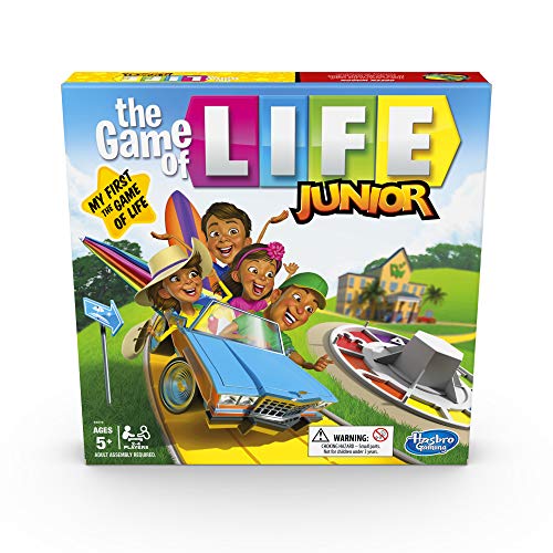 Hasbro Gaming The Game of Life Junior, Party Games for 2-4 Players, for 5+ Year Old Kids, Adults and Family