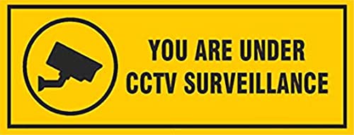 SIGNEX You are Under CCTV Surveillance Sign Vinyl Sticker - Self Adhesive - (12" X 4") - y-UV Print, for Home, Office, Shops, malls, Hospitals & Other Commercials etc. Brand: Signex