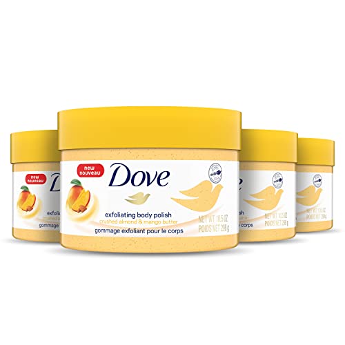 Dove Exfoliating Body Polish Exfoliating Scrub for Dry Skin Crushed Almond and Mango Butter Gently Exfoliates to Reveal Healthy Skin 10.5 oz
