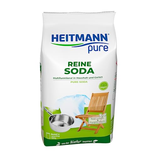 HEITMANN pure Reine Soda | Natürliches Reinigungspulver für Haushalt, Wäsche & Garten | Vielseitiges Hausmittel gegen Fett, Schmutz, Flecken & Gerüche | 500 g