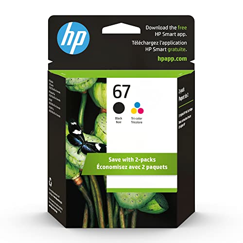 Original HP cInk Cartridges (2-Pack) | Works with HP DeskJet 1255, 2700, 4100 Series, HP Envy 6000, 6400 Series | Eligible for Instant Ink | 3YP29AN