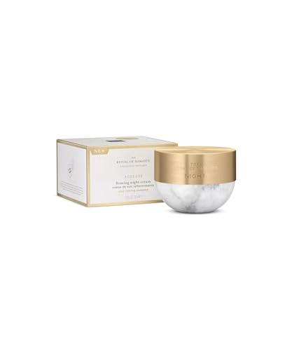 RITUALS The Ritual of Namaste – Active Firming Nachtcreme mit Anti Aging Effekt, straffende Gesichtspflege mit CICA Komplex und Steinrose – 50 ml