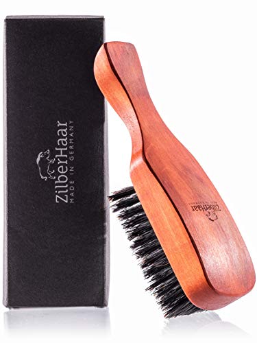 ZilberHaar - Major Hair & Beard Brush for Men - Soft Boar Bristles and Pearwood - Massages and Exfoliates Skin and Scalp - Ideal Men's Grooming Accessory - Made in Germany