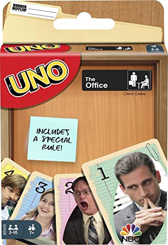 Mattel Games ​UNO The Office Card Game for Teens & Adults for Family or Game Night with Special Rule for 2 to 10 Players
