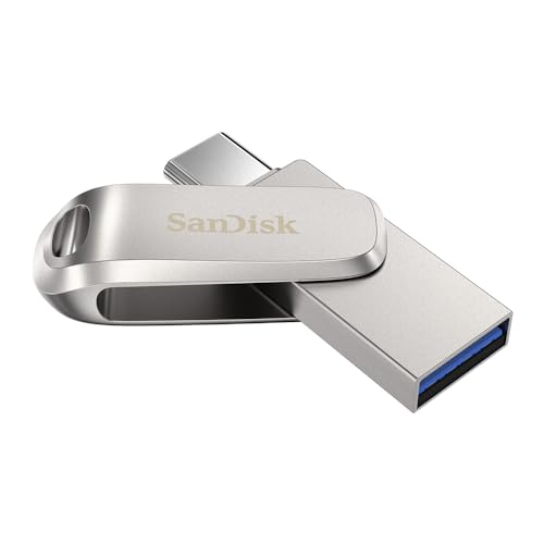 SanDisk Ultra Dual Drive Luxe Type-C 256GB, OTG, Upto 400MB/S, usb2.0 Pendrive, Silver, 5Y Warranty (SDDDC4-256G-I35)