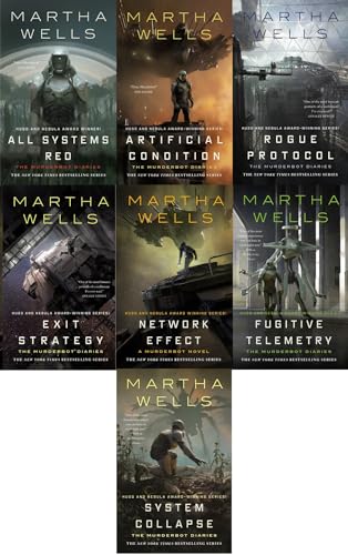 The Murderbot Diaries Collection 7 hardcover book set (All Systems Red, Artificial Condition, Rogue Protocol, Exit Strategy,Network Effect, Fugitive Telemetry)